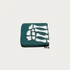 THUMB-UP BONE BAND ZIP Wallet - Peacock Green