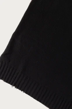 Two-Tone Crewneck Sweater - Black/Brown