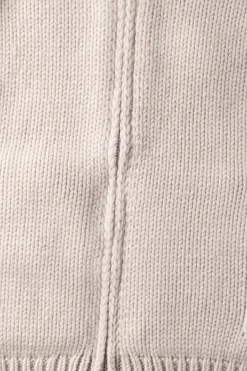 Ultra Zip Cardigan - Bone Low Twist Merino