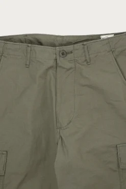 Vintage Fit 6 Pocket Cargo Pant - Olive Ripstop
