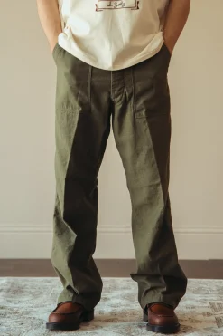 Vintage Fit Fatigues - Dark Olive
