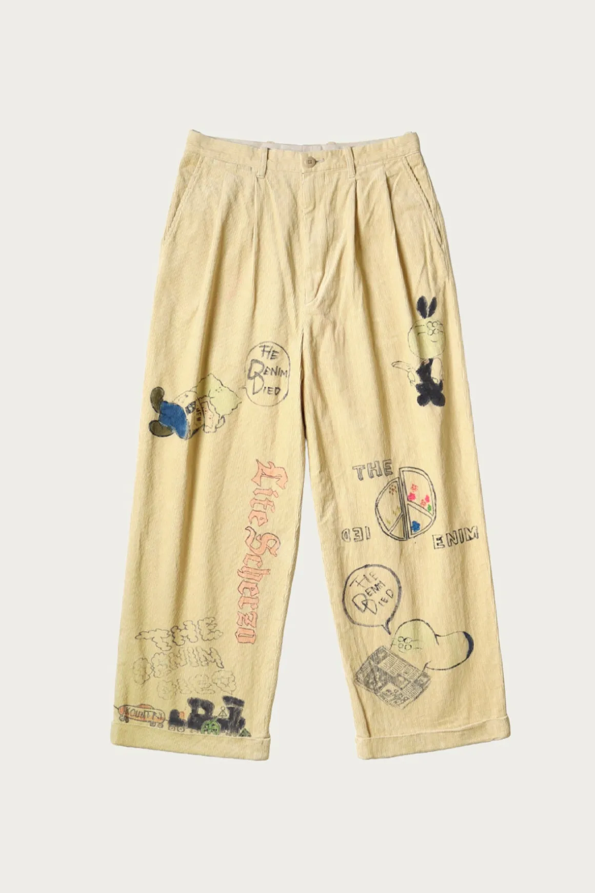 14W Corduroy IVY Pants (Memorial Paint Model) - Light Yellow