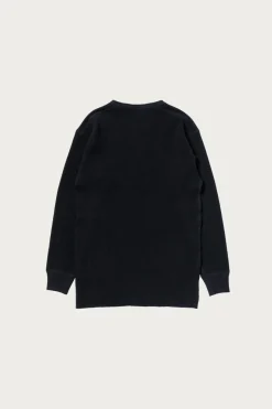 Waffle Thermal Henley Undershirt L/S - Black