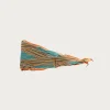 WASHER Crinkle Silk Neckerchief (PECOS Stripe) - Turquoise