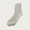 Washi/Recycled Cotton Rib Crew Socks - Gray