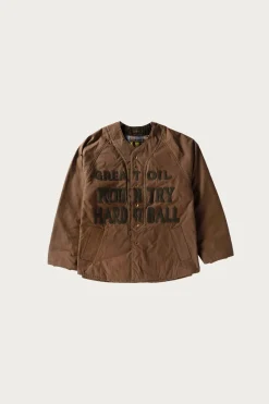 Weather Cotton Oil Coating Baseball Blouson - Khaki