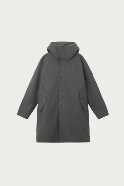 Weatherproof Cotton Canvas Parka - Grey