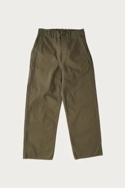 Wide Fit French Work Pants - Army Green