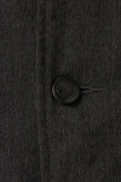 Wool Gabardine Club Jacket - Charcoal