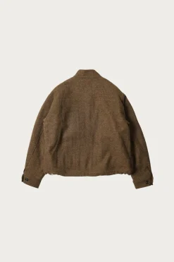 Wool Harrington Jacket - Brown