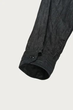 Work Shirt - Black Cotton Denim Shirting