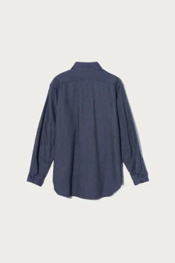 Work Shirt - Indigo Cotton Denim Flannel