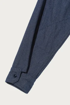 Work Shirt - Indigo Cotton Denim Flannel