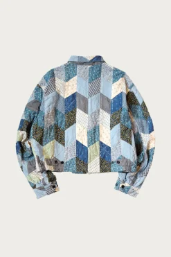 YABANE Quilt Patchwork Drizzler JKT - Indigo